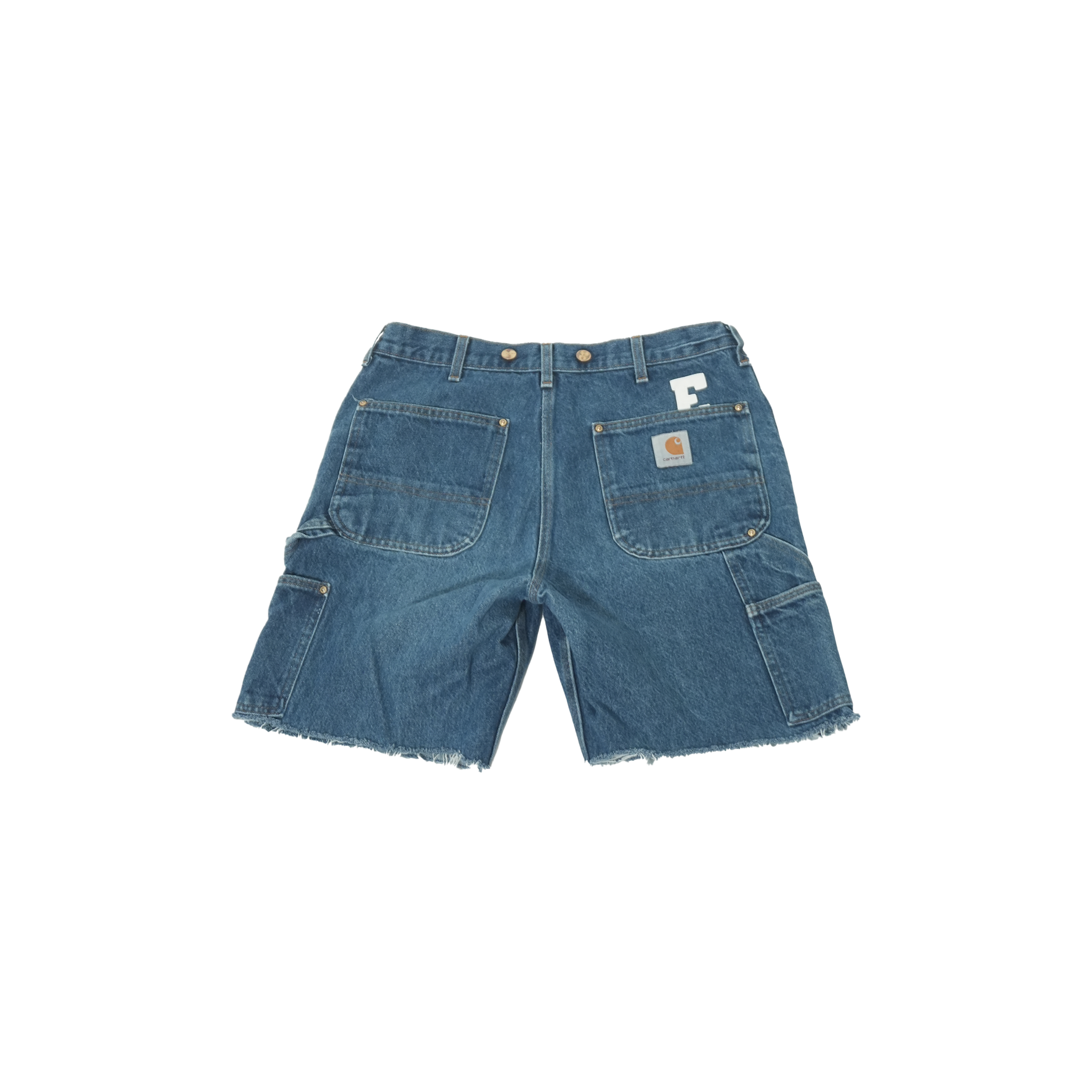 Teal Black & White Jean Shorts 34