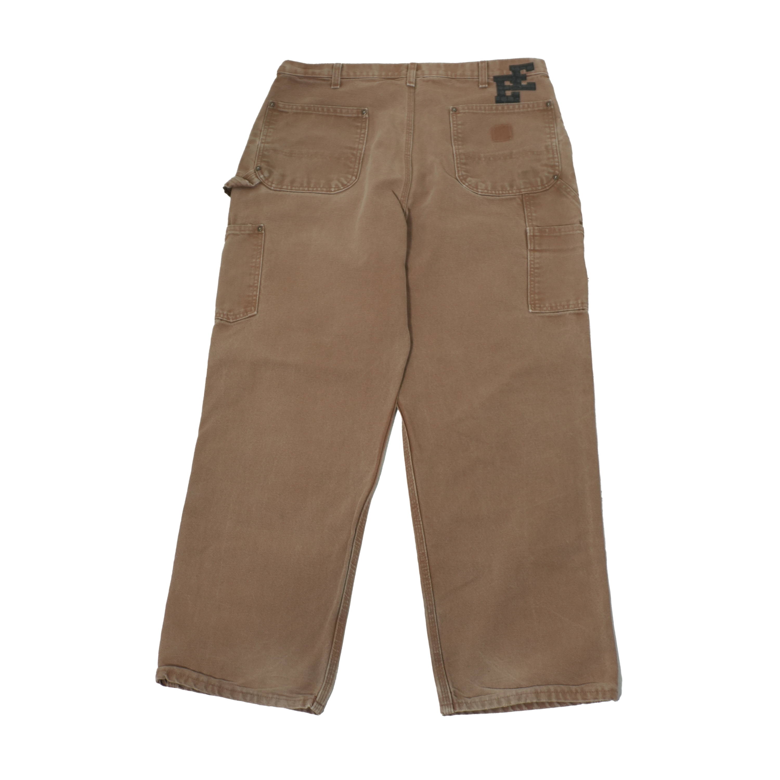 Black Gator Skin Leather Tan Jeans 36 x 30