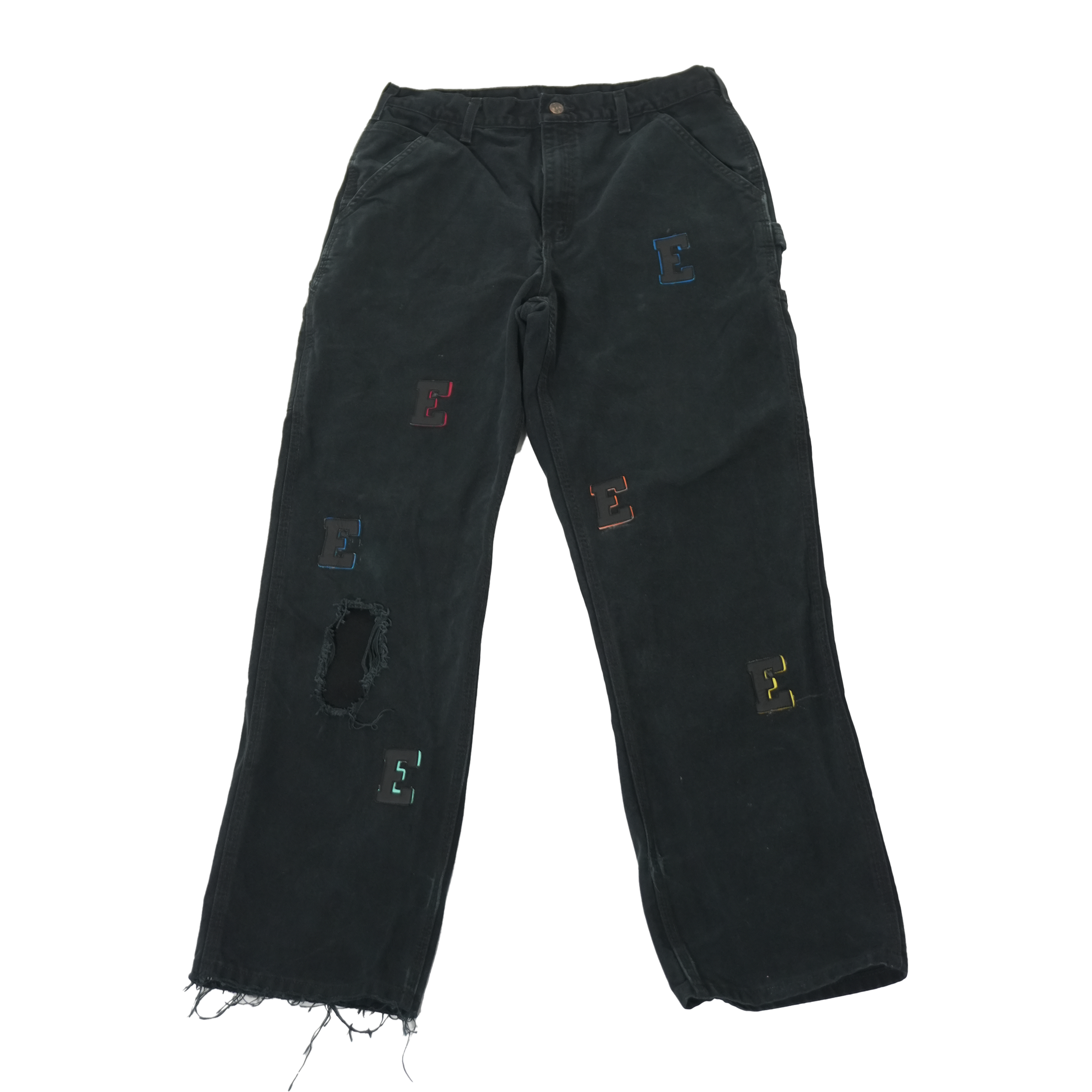 Double Stacked Letters Black Jeans 34 x 32
